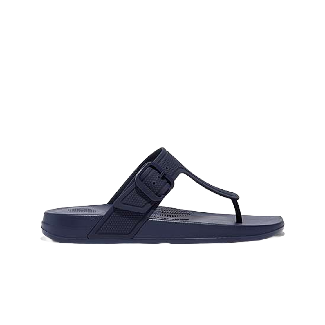 (W) 핏플랍 아이쿠션 어드저스터블 버클 플립플랍 미드나잇 네이비((W) FITFLOP Iqushion Adjustable Buckle Flip Flops Midnight Navy) - 1
