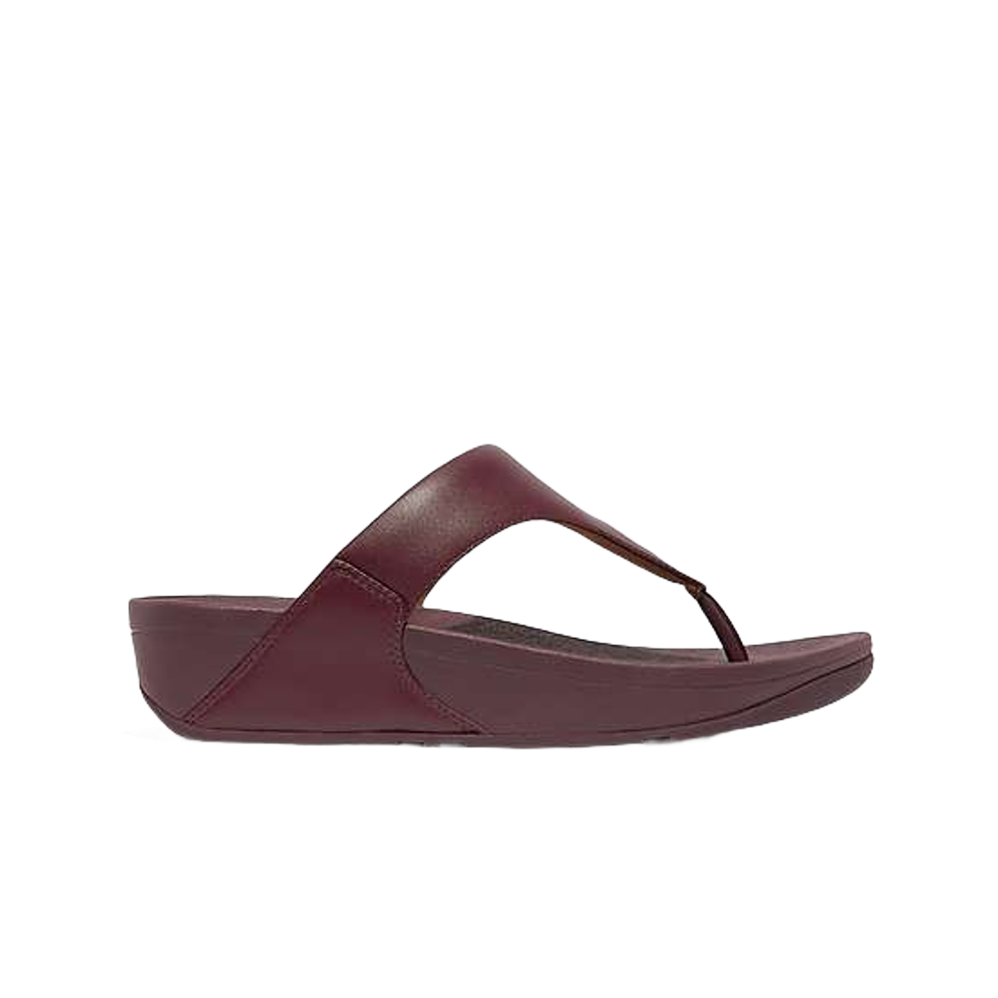 (W) 핏플랍 루루 레더 토 포스트 샌들 모브 와인((W) FITFLOP Lulu Leather Toe Post Sandals Mauve Wine) - 1