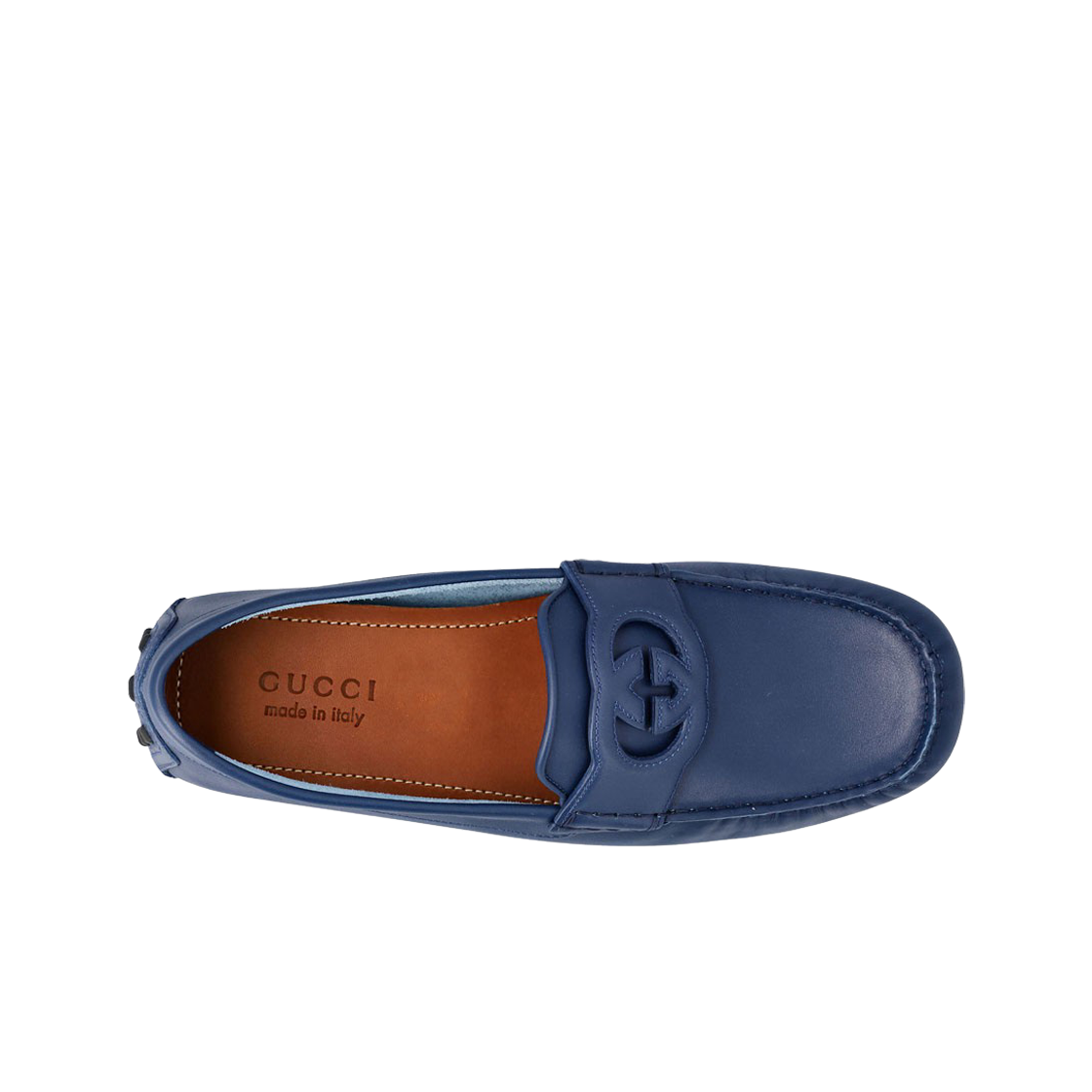 구찌 인터로킹 G 드라이버 블루 레더(Gucci Interlocking G Driver Blue Leather) - 2