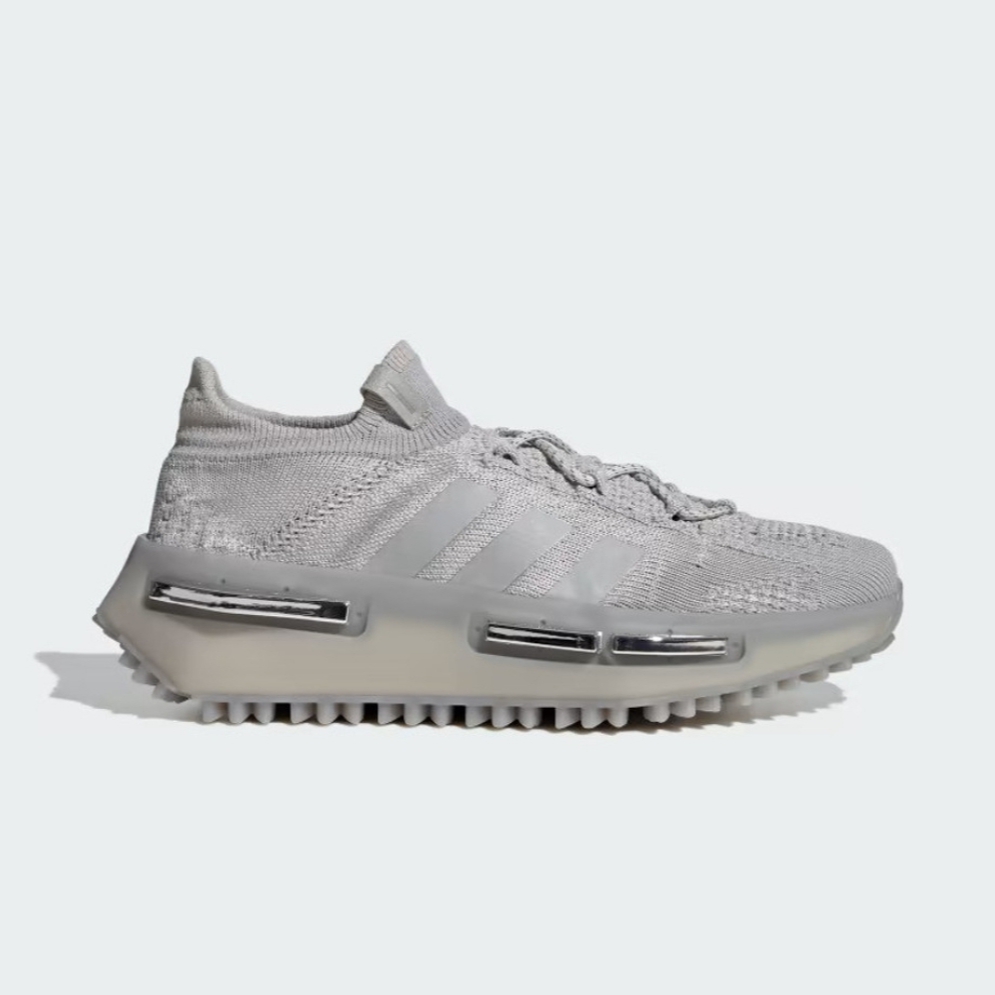 Adidas NMD S1 Grey Two Silver Metallic 착용 스타일 - 2