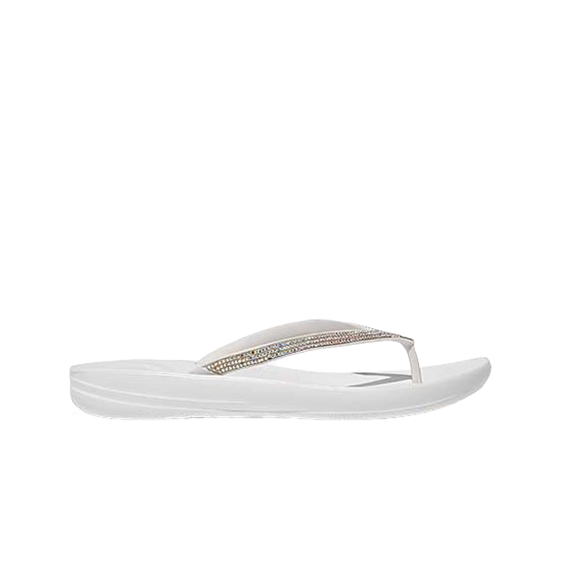 (W) 핏플랍 아이쿠션 스파클 얼고노믹 플립플랍 어반 화이트((W) FITFLOP Iqushion Sparkle Ergonomic Flip Flops Urban White)