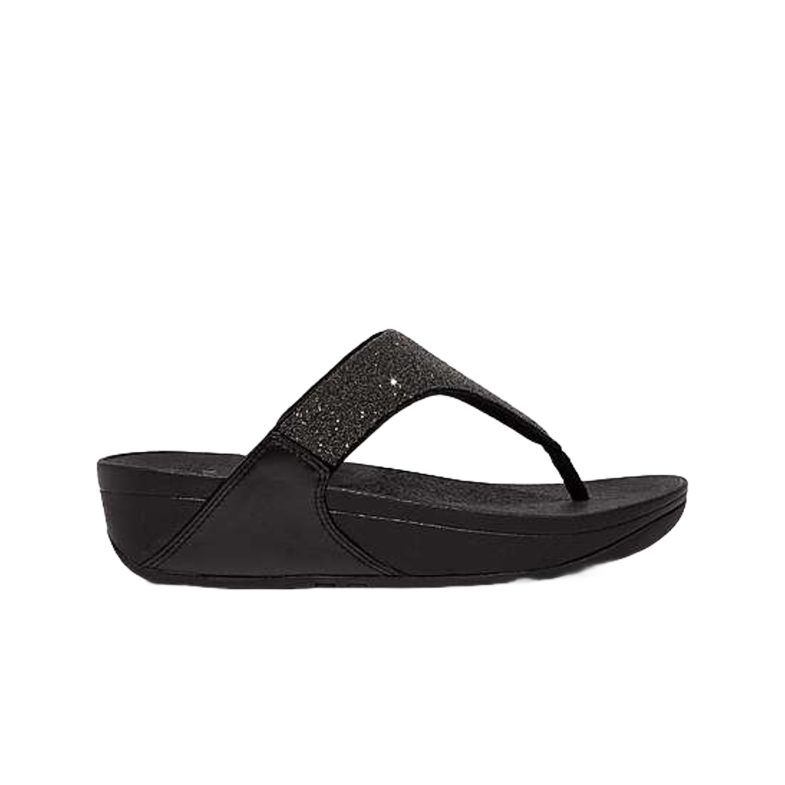 (W) 핏플랍 루루 오퓰 토 포스트 샌들 올 블랙((W) FITFLOP Lulu Opul Toe Post Sandals All Black) - 1