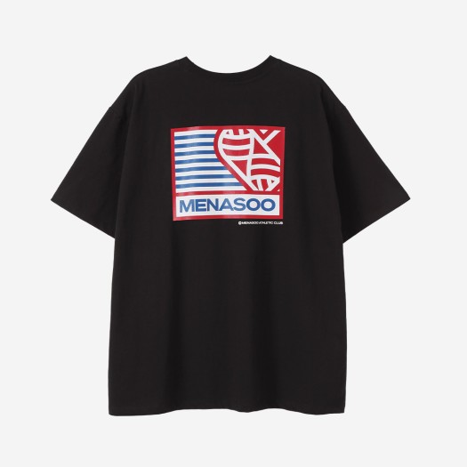 미나수 스몰 하트트랙 오버핏 티셔츠 반팔 검정 에디션
