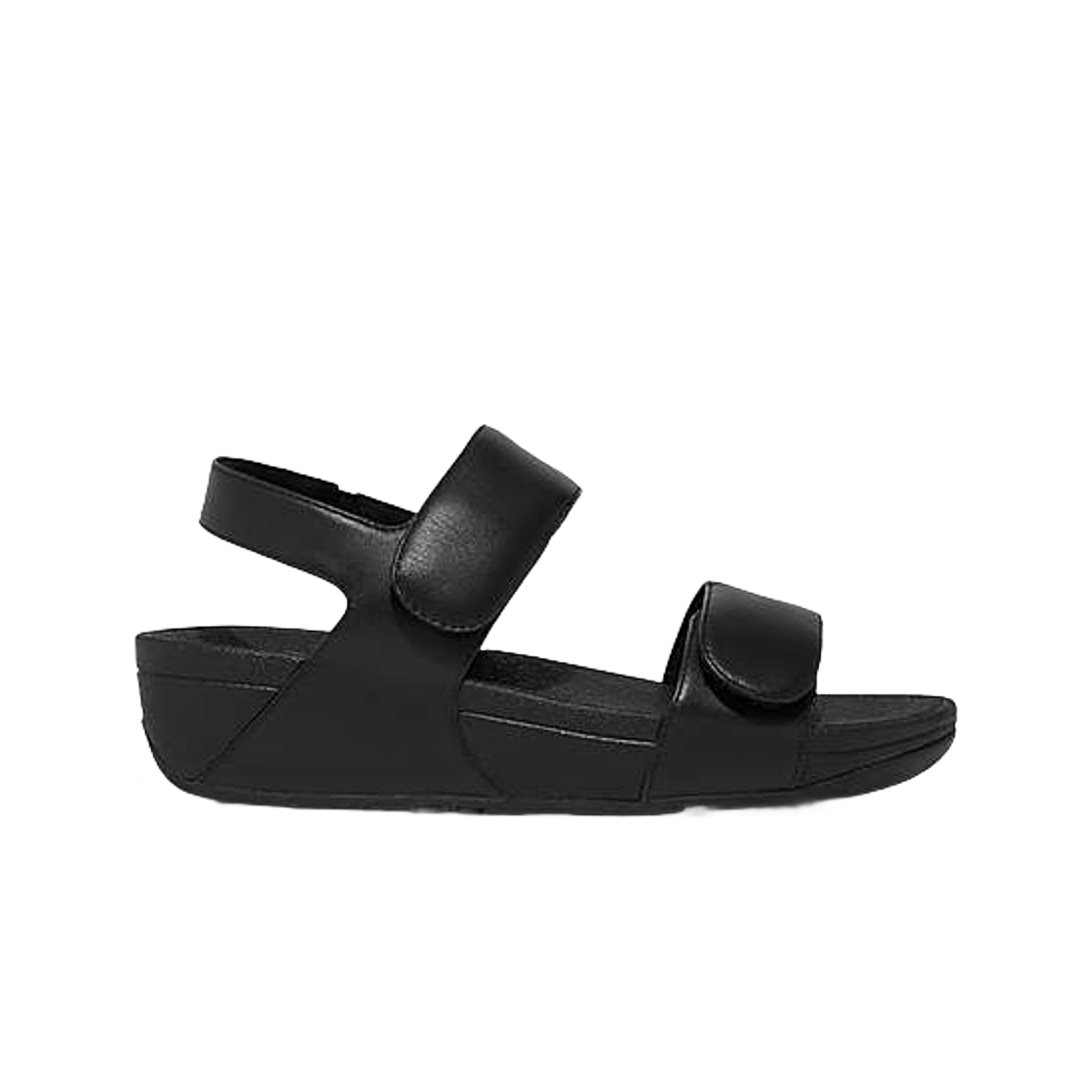 (W) 핏플랍 루루 어드저스터블 레더 샌들 올 블랙((W) FITFLOP Lulu Adjustable Leather Sandals All Black)