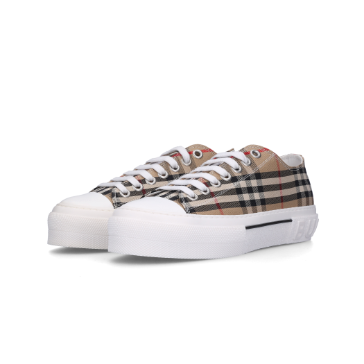 Burberry Vintage Check Cotton Sneakers Archive Beige