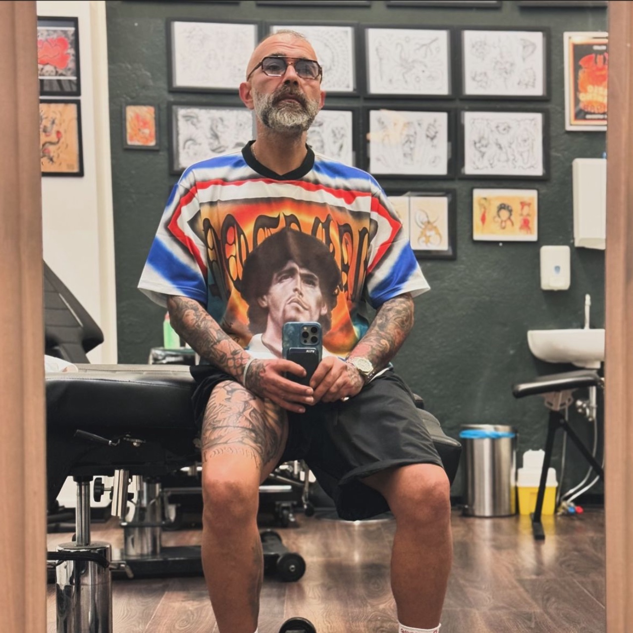 Supreme Maradona Soccer Jersey Multicolor - 24SS 착용 스타일 - 3