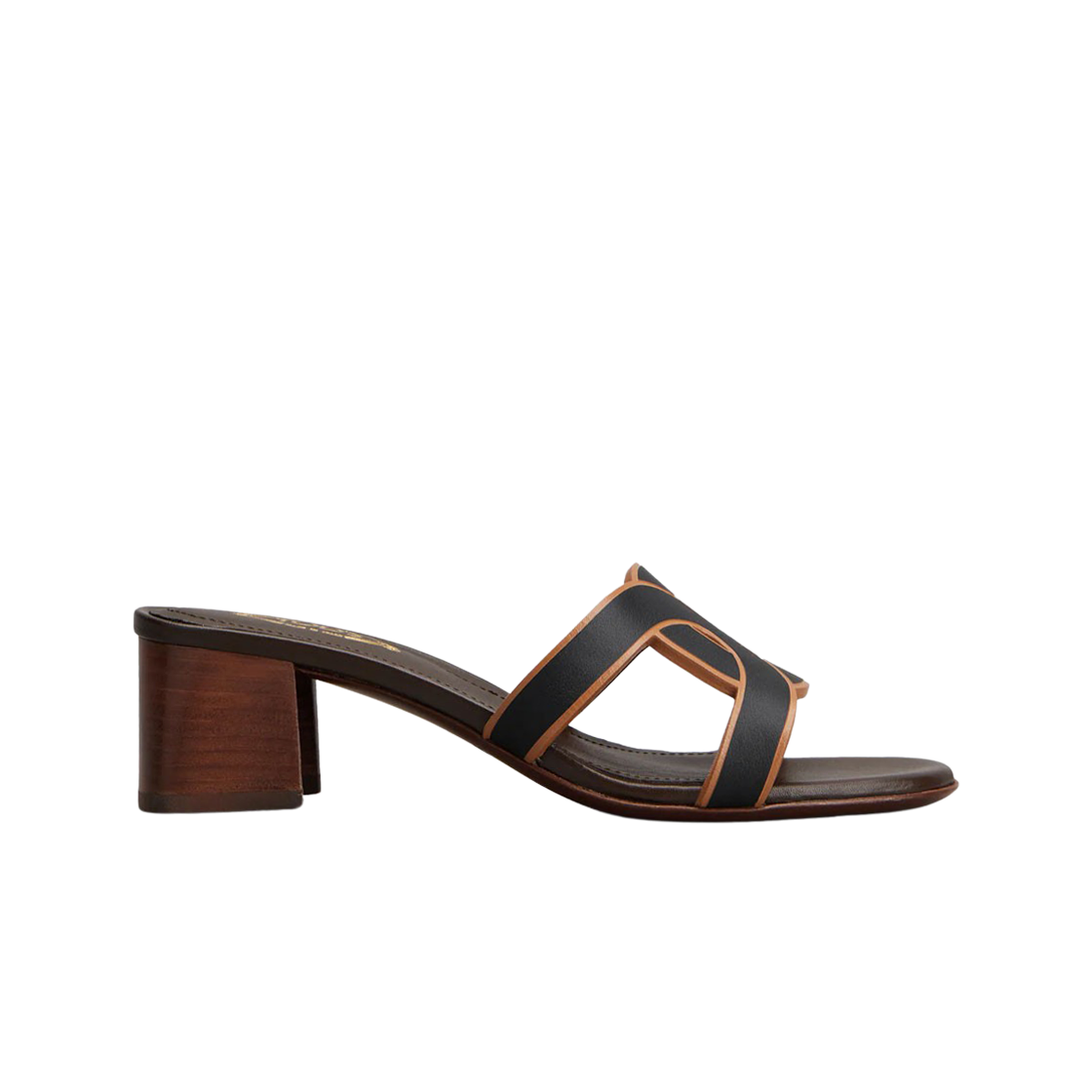 (W) Tod's Kate Leather Sandals Brown Black 상세 이미지 1