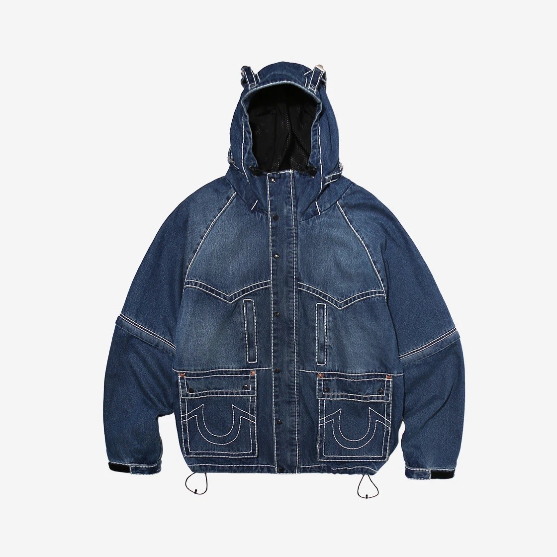 True Religion x Fetch Separate Hooded Jacket Indigo 상세 이미지 1