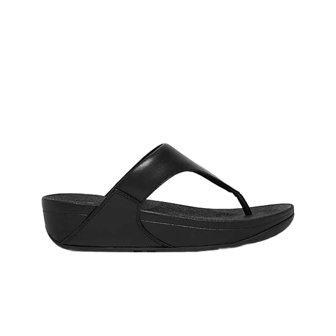 (W) 핏플랍 루루 레더 토 포스트 샌들 블랙((W) FITFLOP Lulu Leather Toe Post Sandals Black)