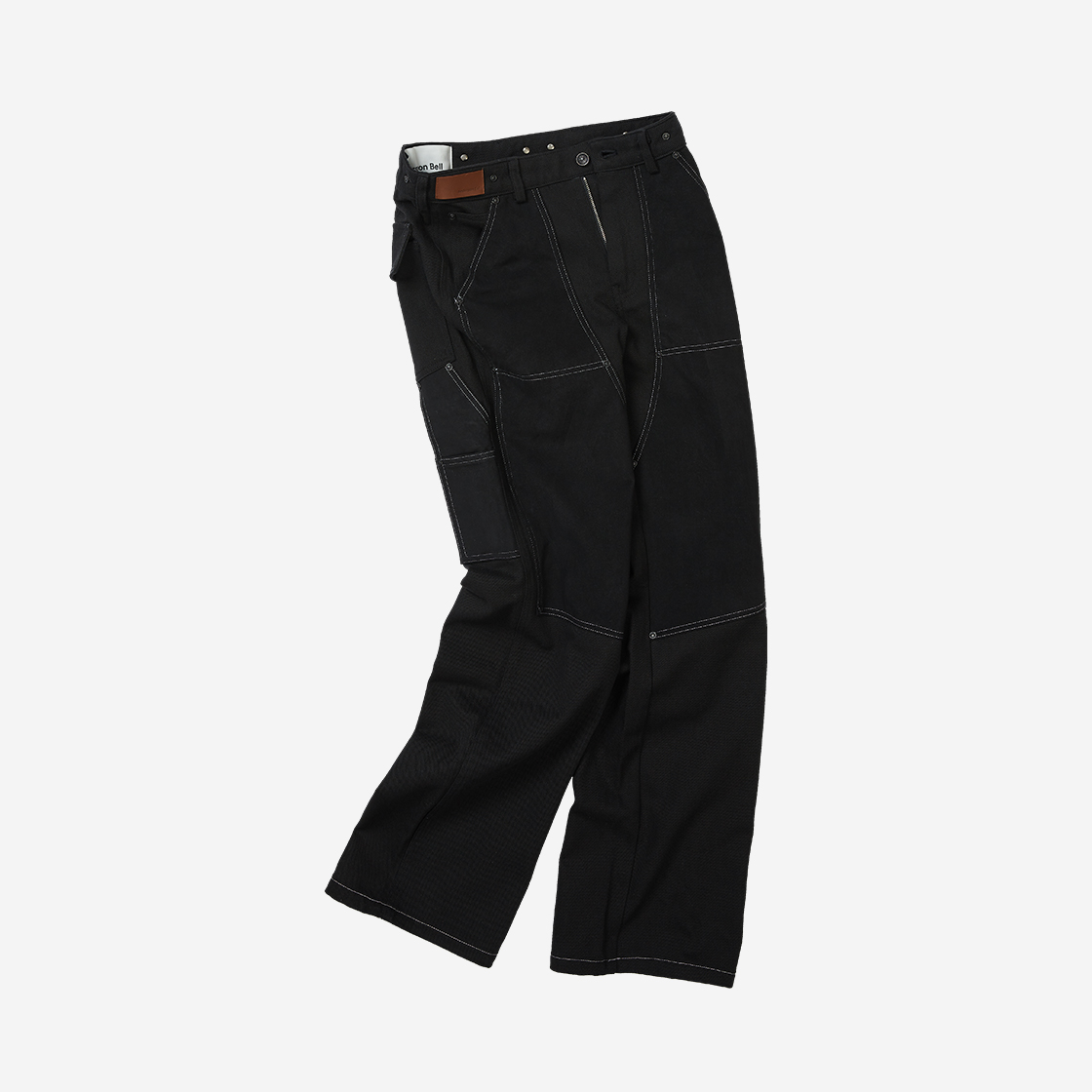 ADSB 앤더슨벨 지퍼 와이드 레그 리지드 진 인디고