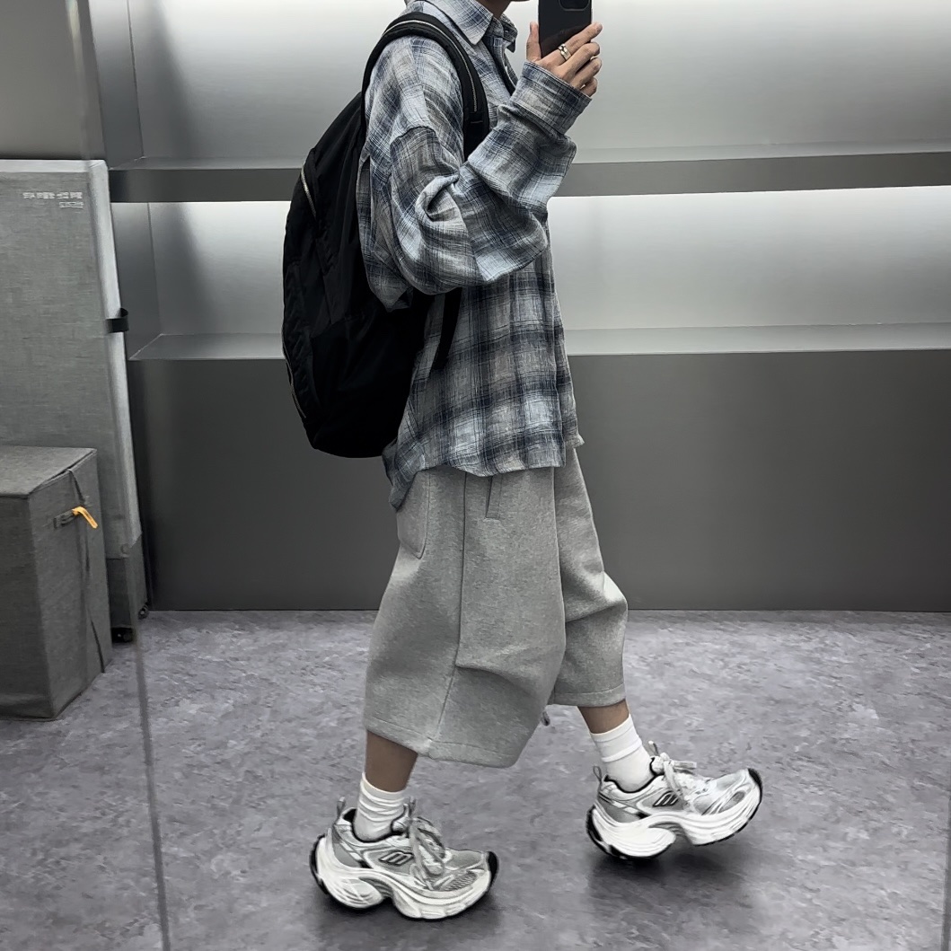 Nonnod Flexible String Check Shirt Japanese Linen Blue, Farfromwhat Far Zipper Ripstop Backpack Black 착용 스타일 - 1
