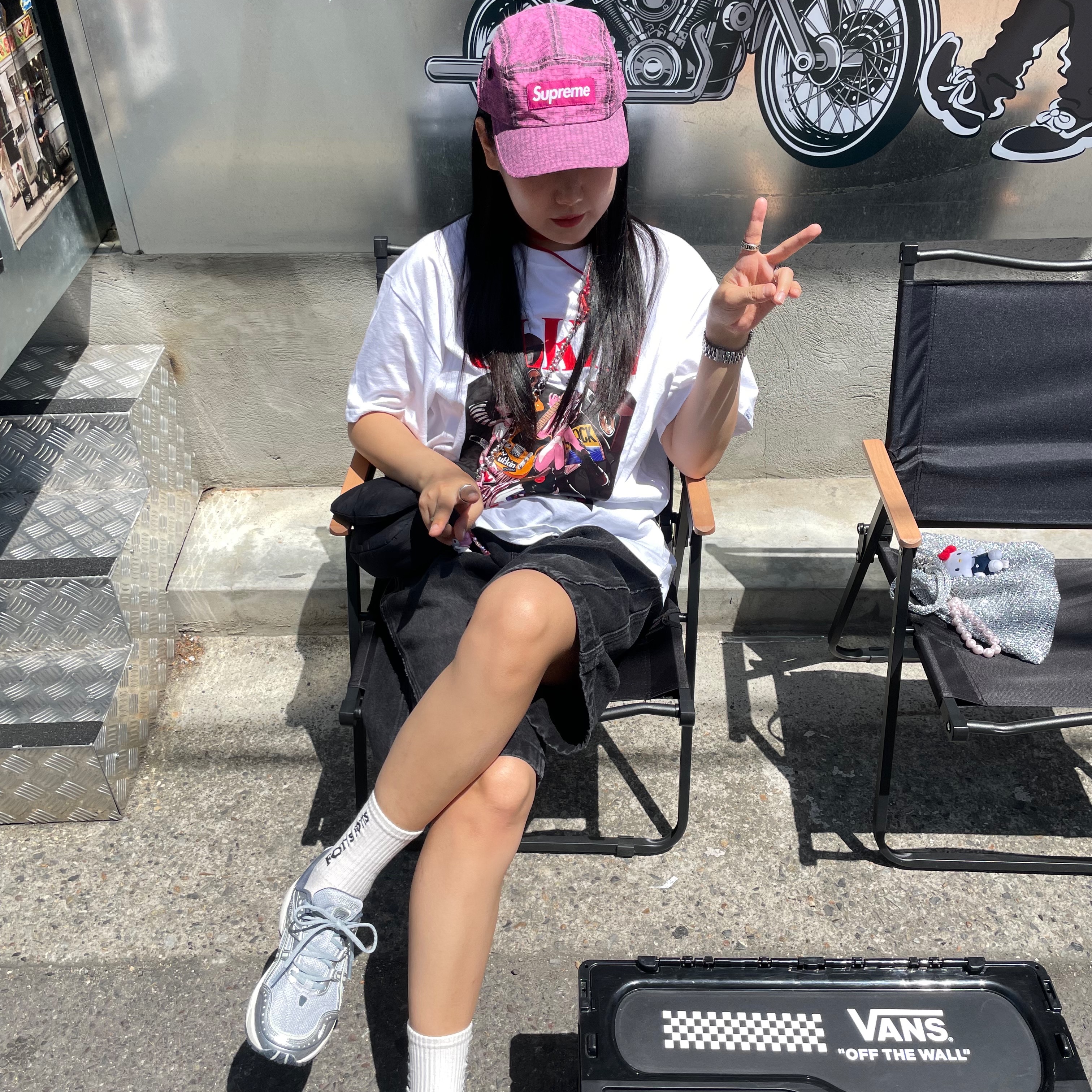 Supreme Distressed Ripstop Camp Cap Pink - 23FW, Asics Gel-1090 Piedmont Grey 착용 스타일