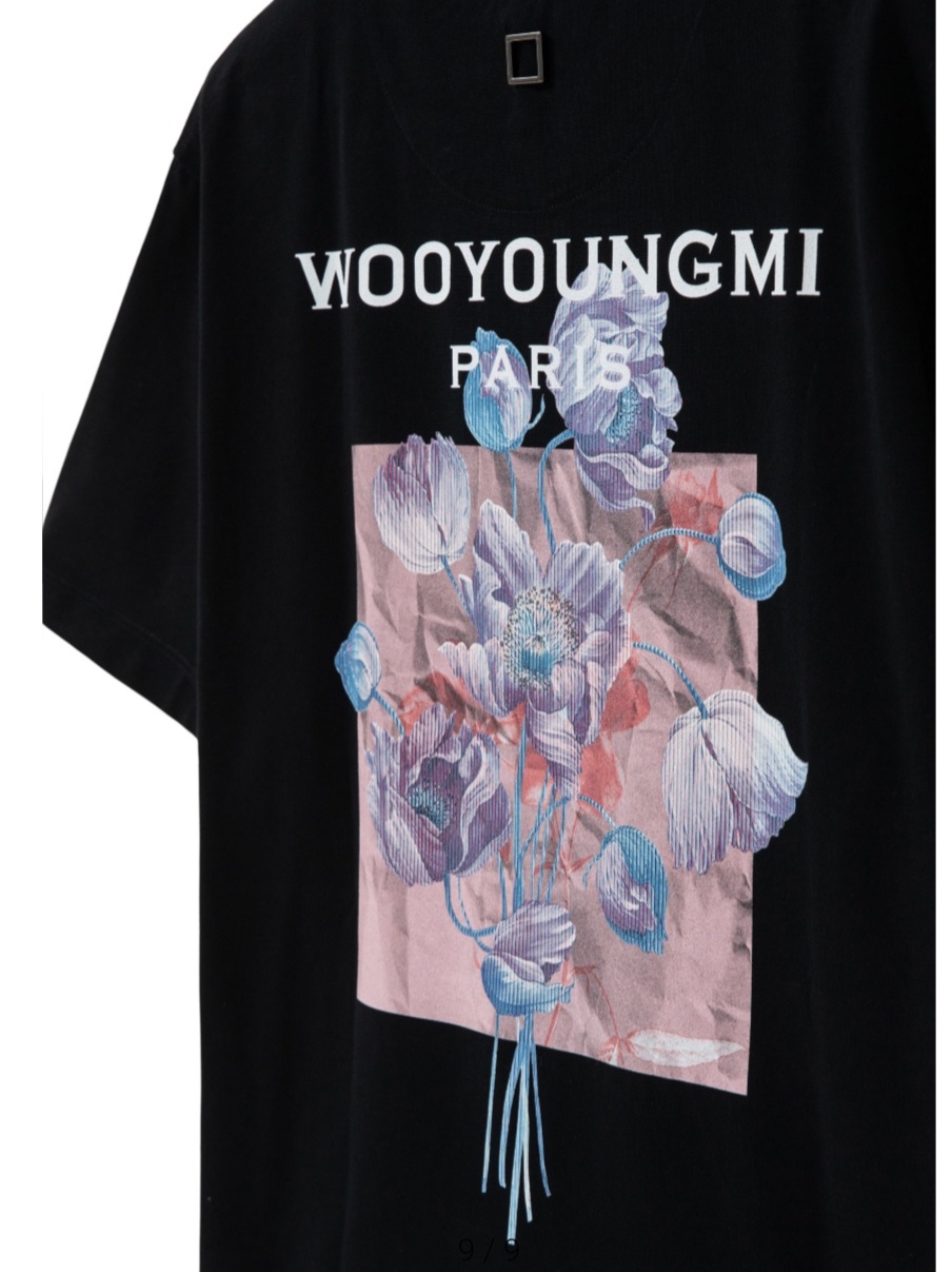 Stussy Withered Flower T-Shirt White, Wooyoungmi Long Straight Denim Pants Blue -23FW 착용 스타일 - 6