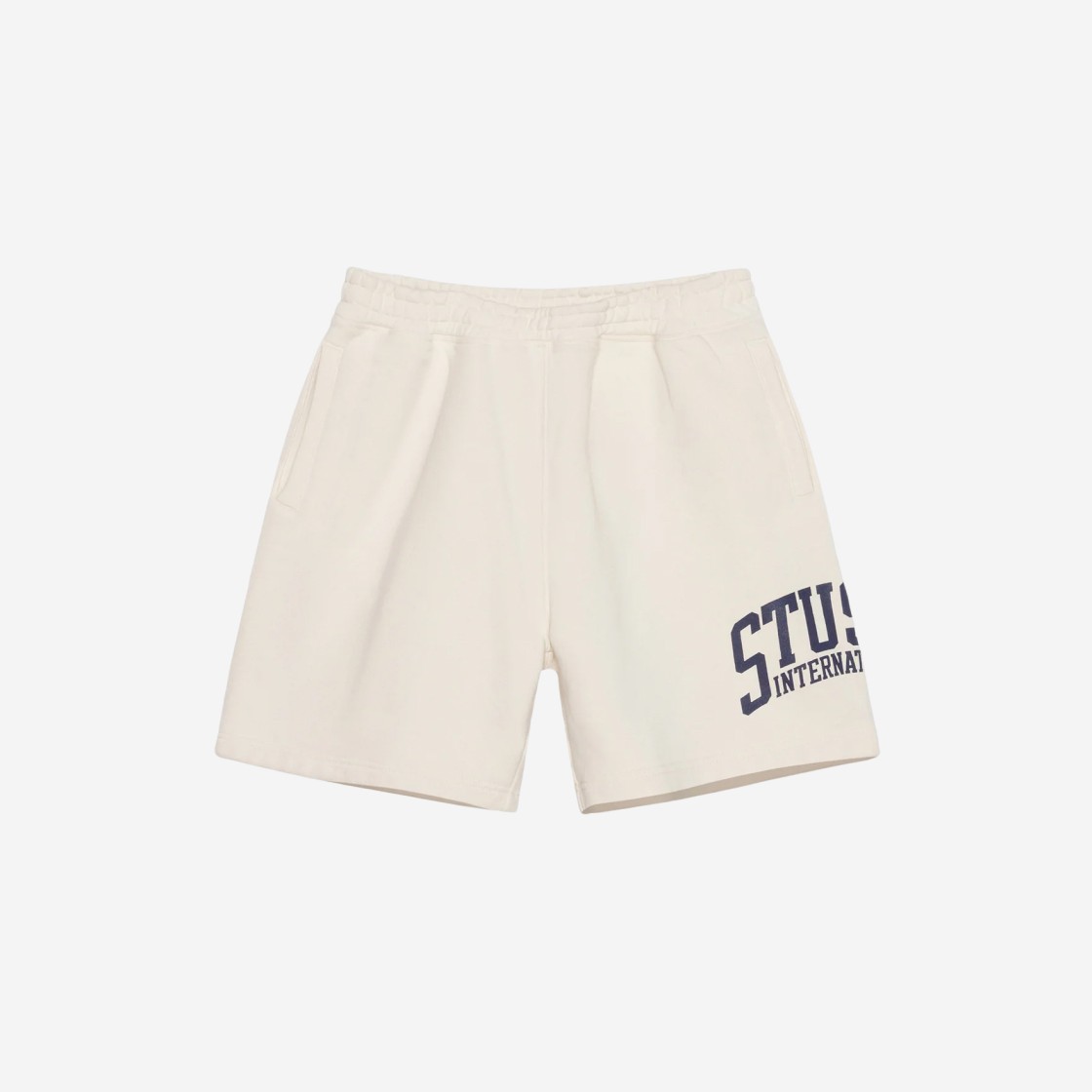 Stussy Fleece International Shorts Ivory 상세 이미지 1