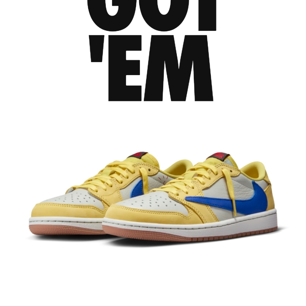 (W) Jordan 1 x Travis Scott Retro Low OG SP Canary 착용 스타일