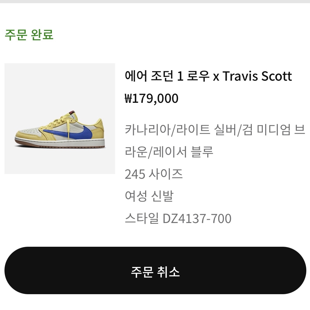 (W) Jordan 1 x Travis Scott Retro Low OG SP Canary 착용 스타일