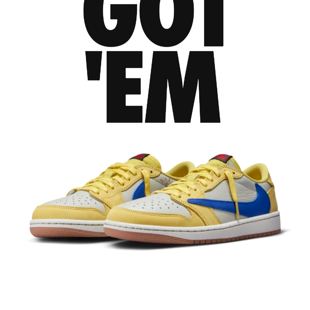 (W) Jordan 1 x Travis Scott Retro Low OG SP Canary 착용 스타일