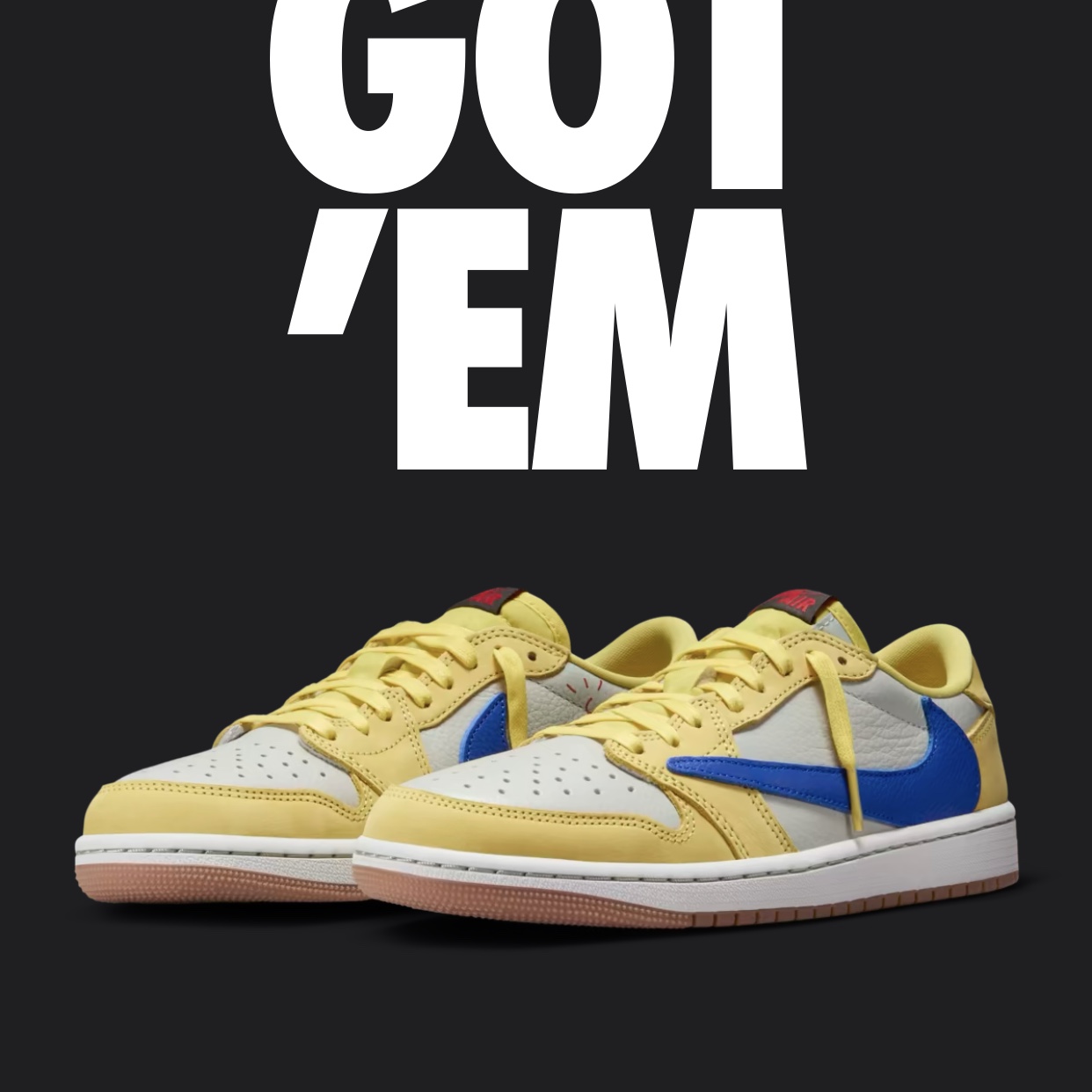 (W) Jordan 1 x Travis Scott Retro Low OG SP Canary 착용 스타일
