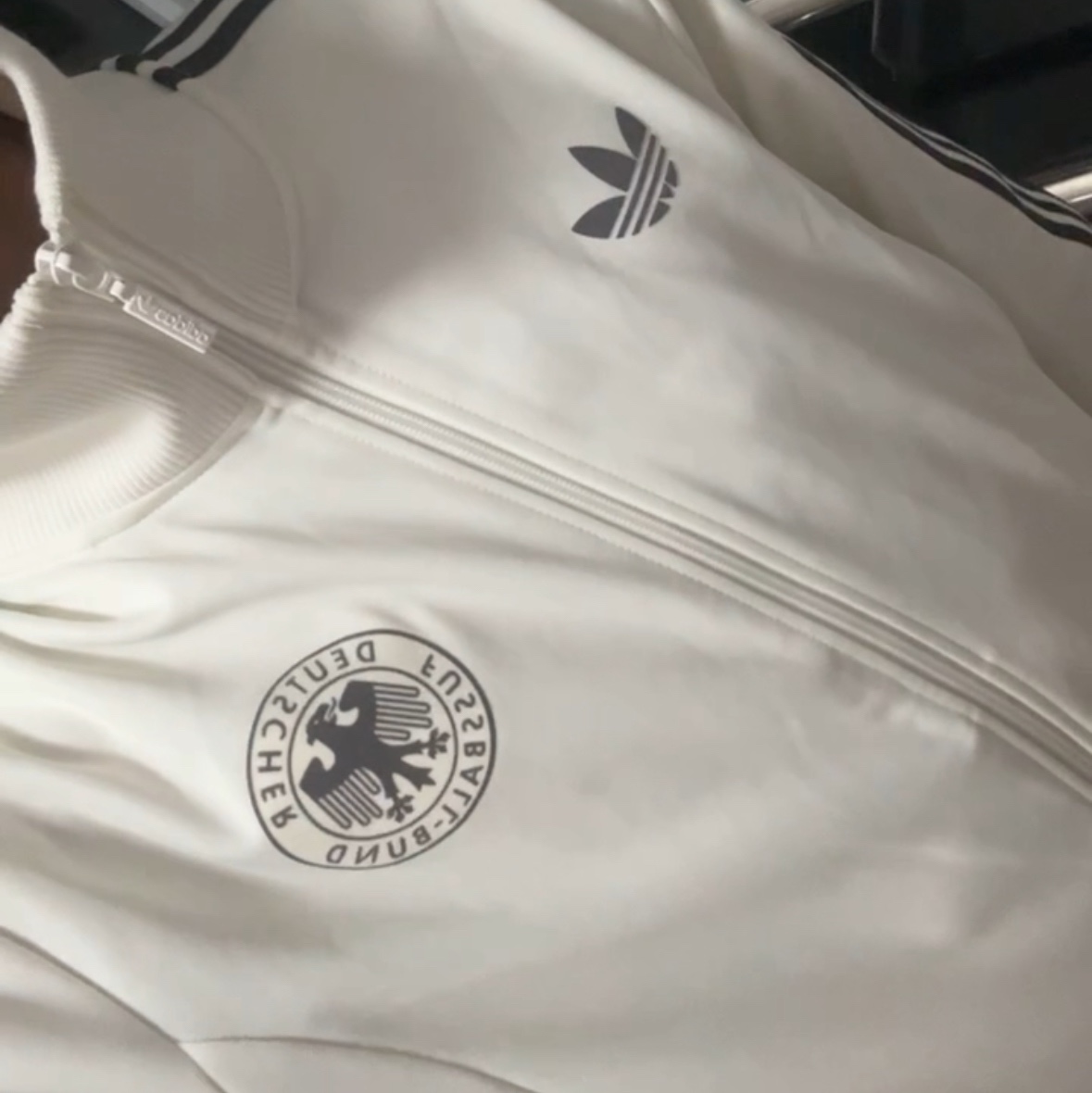 Adidas German Beckenbauer Track Top Off White - KR Sizing 착용 스타일 - 1