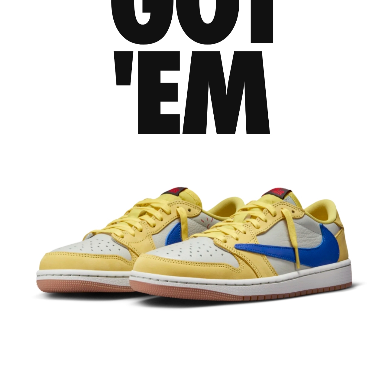 (W) Jordan 1 x Travis Scott Retro Low OG SP Canary 착용 스타일