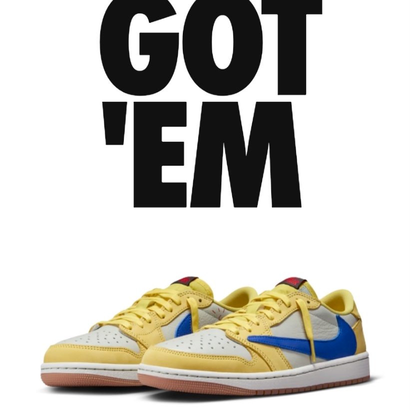 (W) Jordan 1 x Travis Scott Retro Low OG SP Canary 착용 스타일