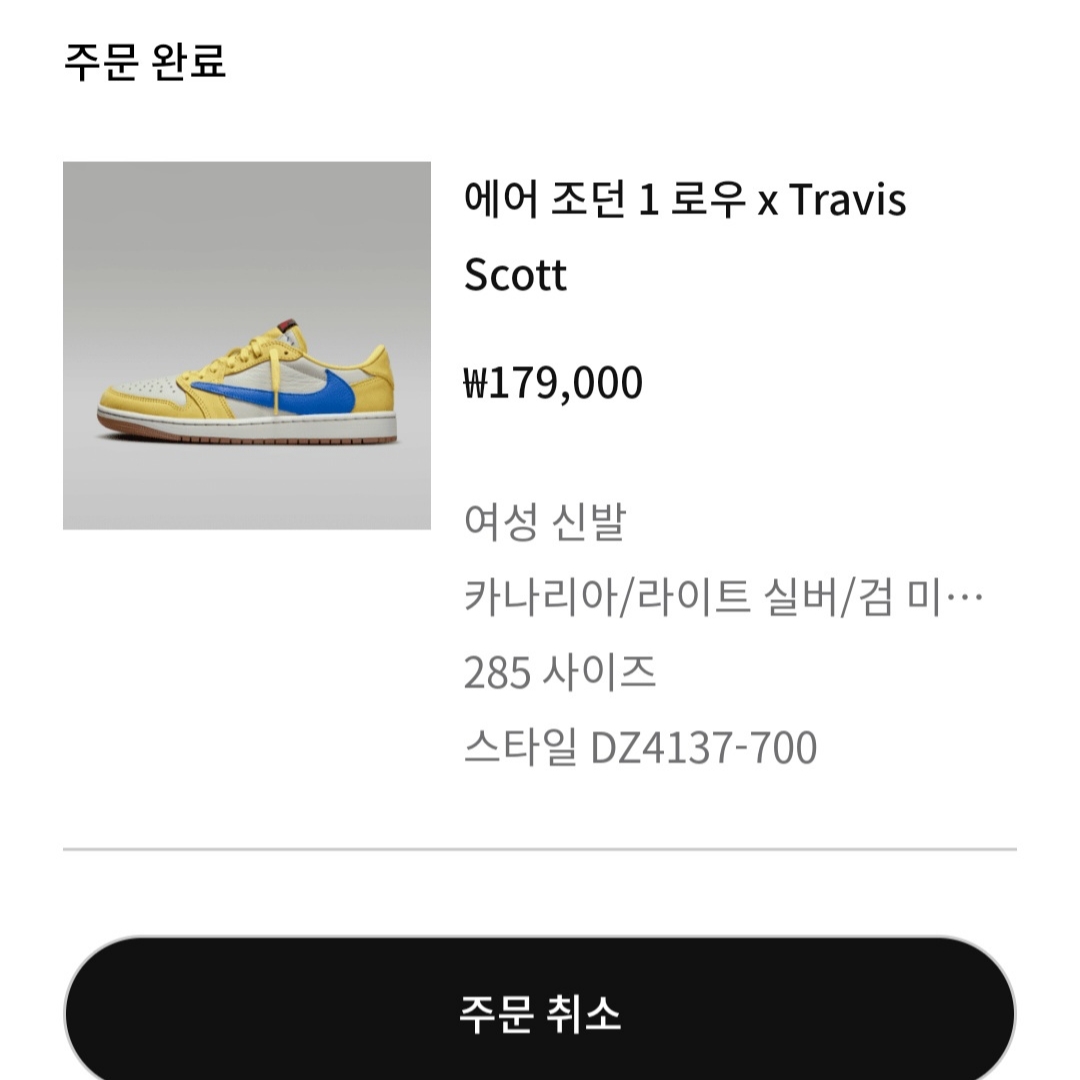 (W) Jordan 1 x Travis Scott Retro Low OG SP Canary 착용 스타일