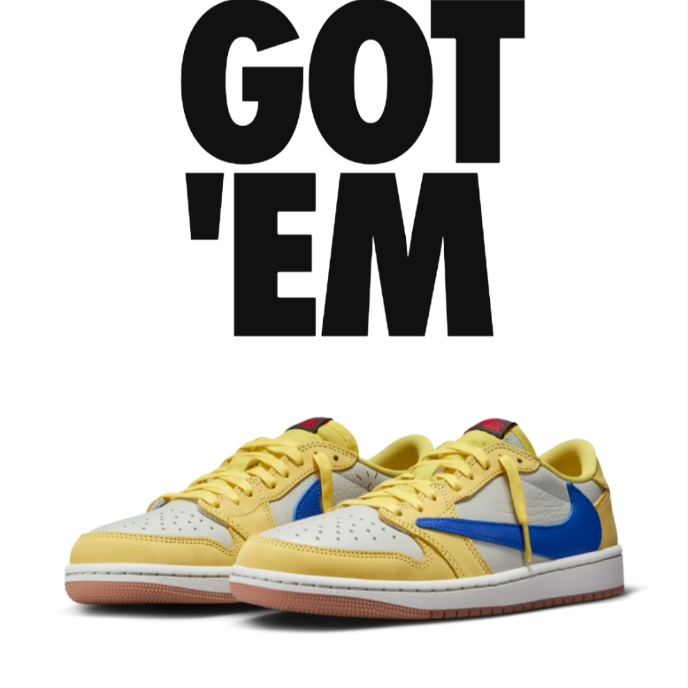 (W) Jordan 1 x Travis Scott Retro Low OG SP Canary 착용 스타일