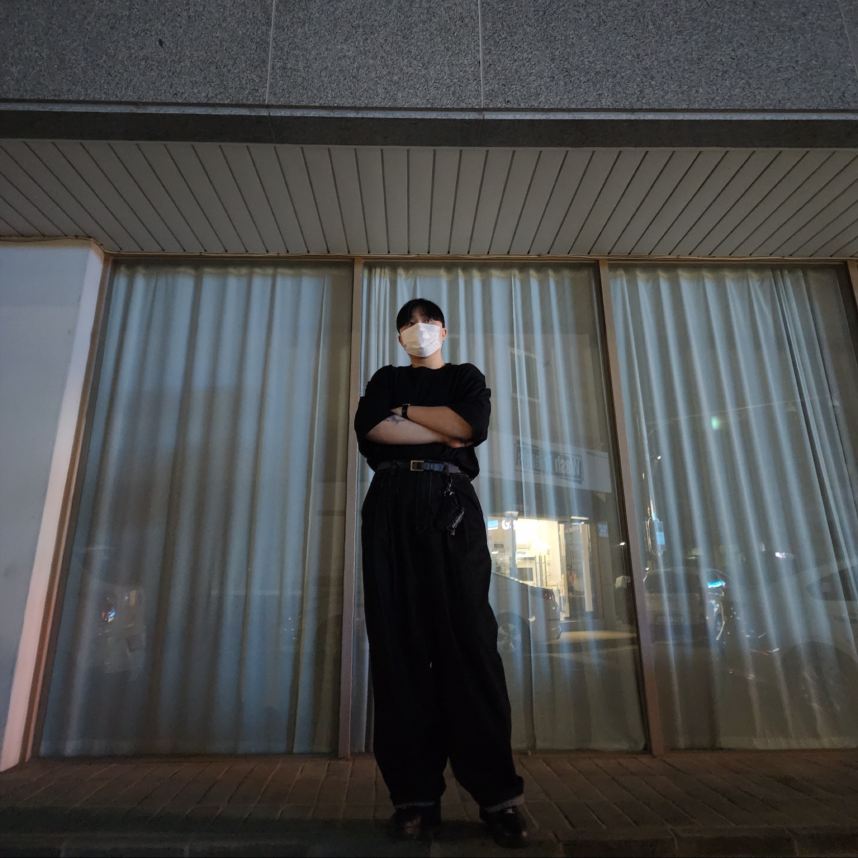 Nike x Supreme Air Force 1 Low Black 착용 스타일 - 1