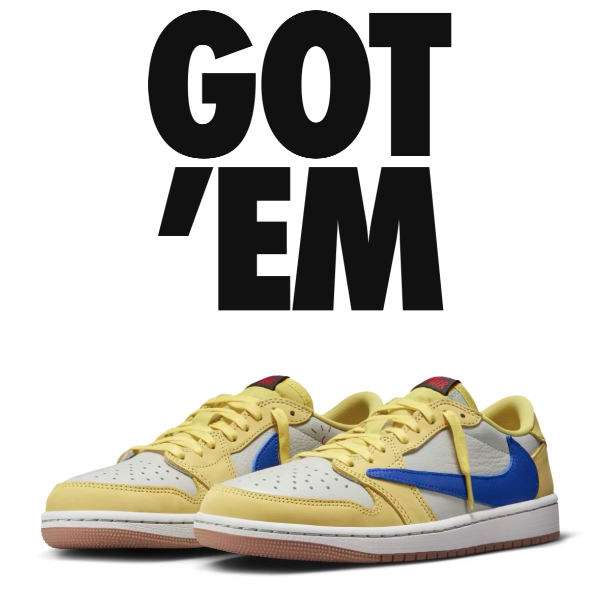 (W) Jordan 1 x Travis Scott Retro Low OG SP Canary 착용 스타일