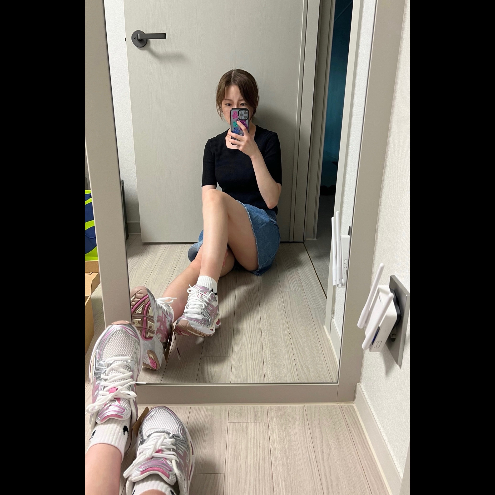 Asics Unlimited Gel-Kayano 14 White Fawn 착용 스타일 - 2