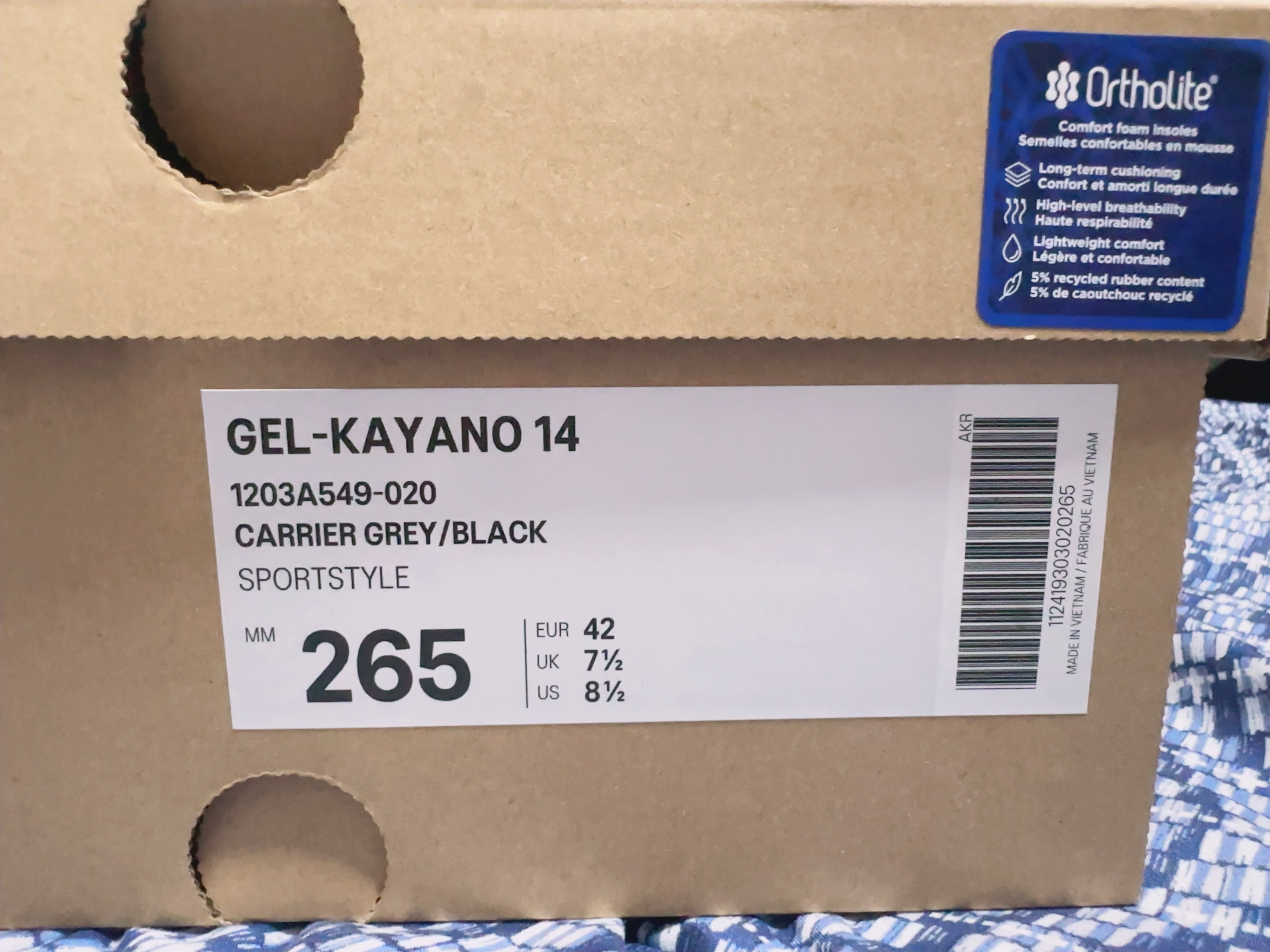 Asics Unlimited Gel-Kayano 14 Carrier Grey Black 착용 스타일 - 2
