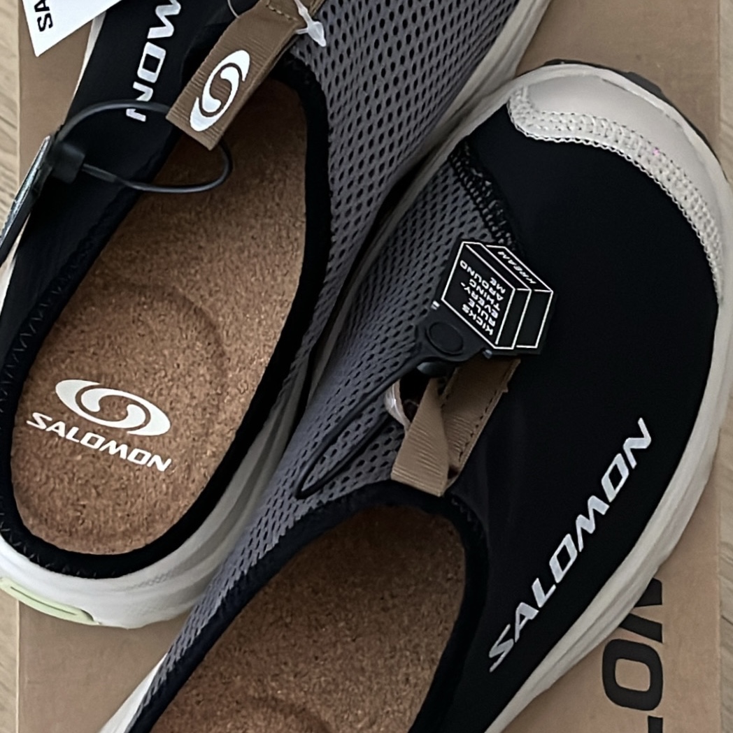 Salomon RX Slide 3.0 Black Plum Kitten 착용 스타일