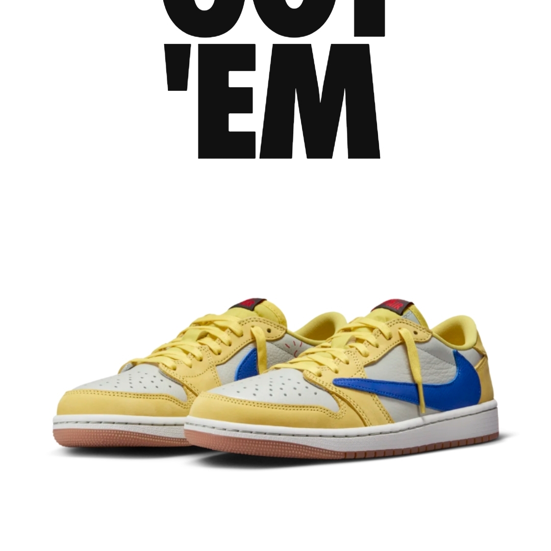(W) Jordan 1 x Travis Scott Retro Low OG SP Canary 착용 스타일
