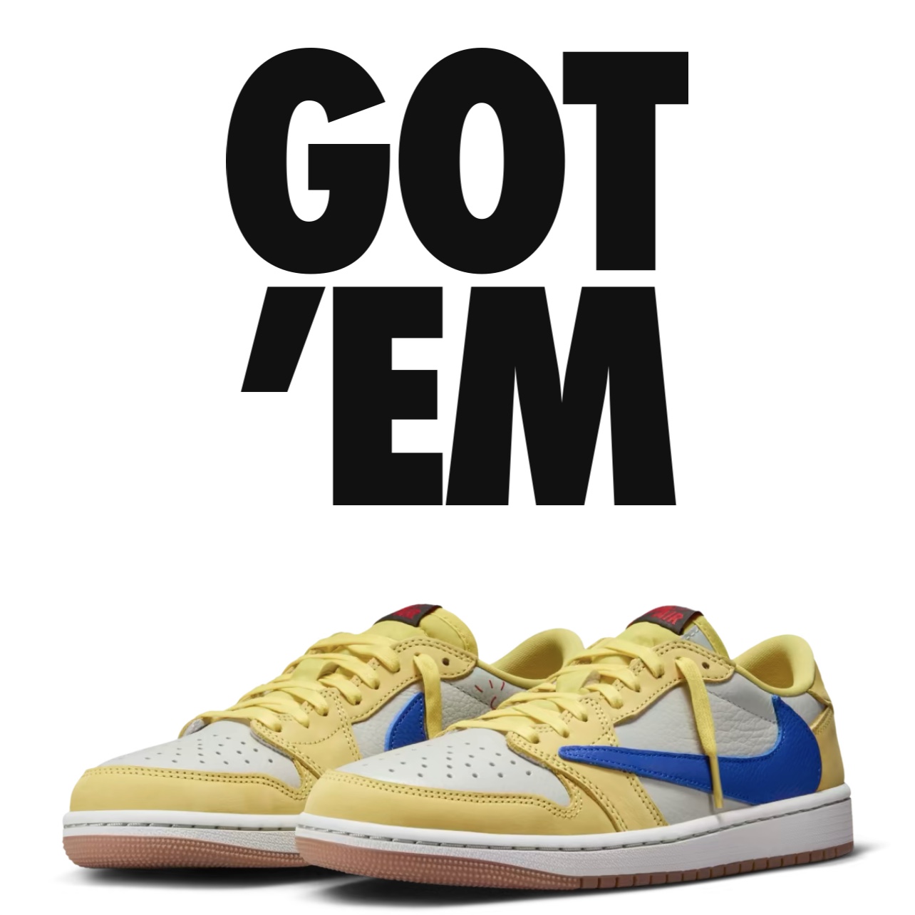 (W) Jordan 1 x Travis Scott Retro Low OG SP Canary 착용 스타일