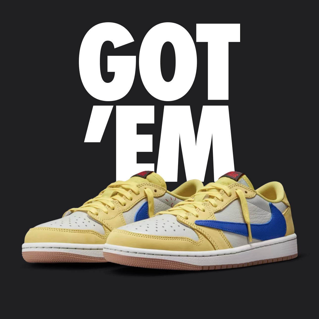 (W) Jordan 1 x Travis Scott Retro Low OG SP Canary 착용 스타일