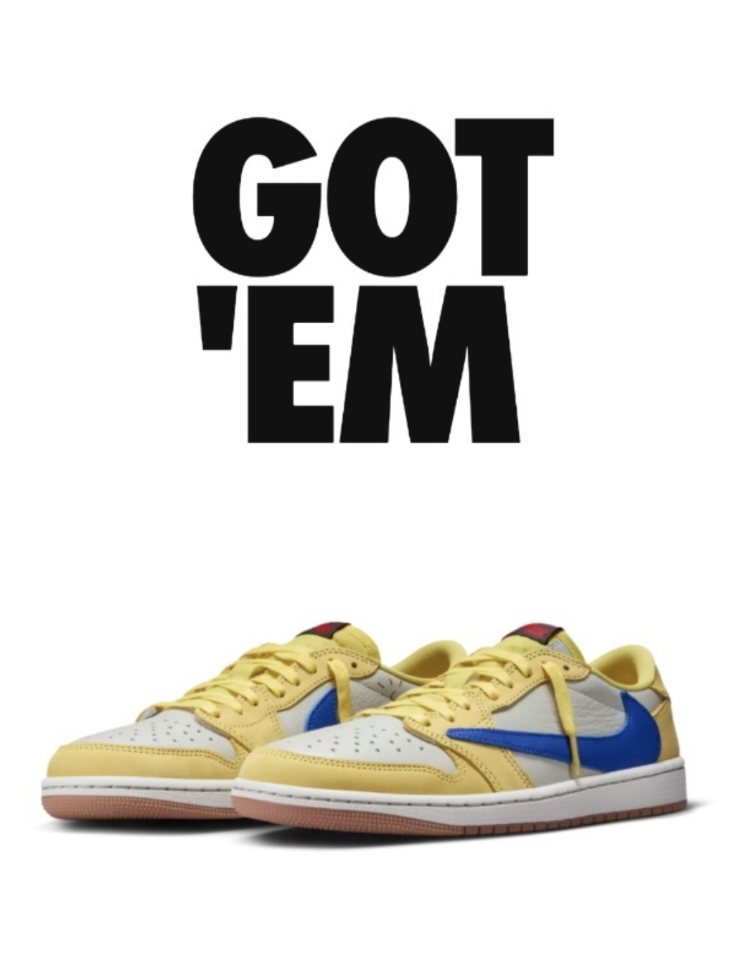 (W) Jordan 1 x Travis Scott Retro Low OG SP Canary 착용 스타일