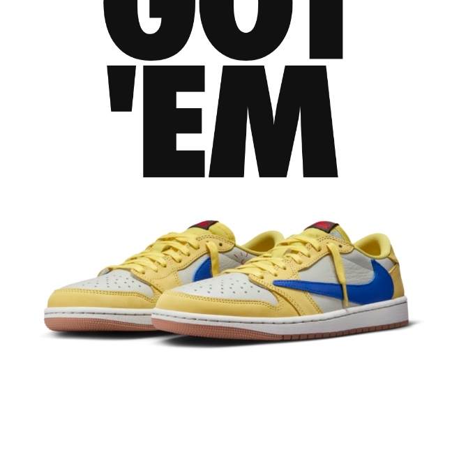(W) Jordan 1 x Travis Scott Retro Low OG SP Canary 착용 스타일