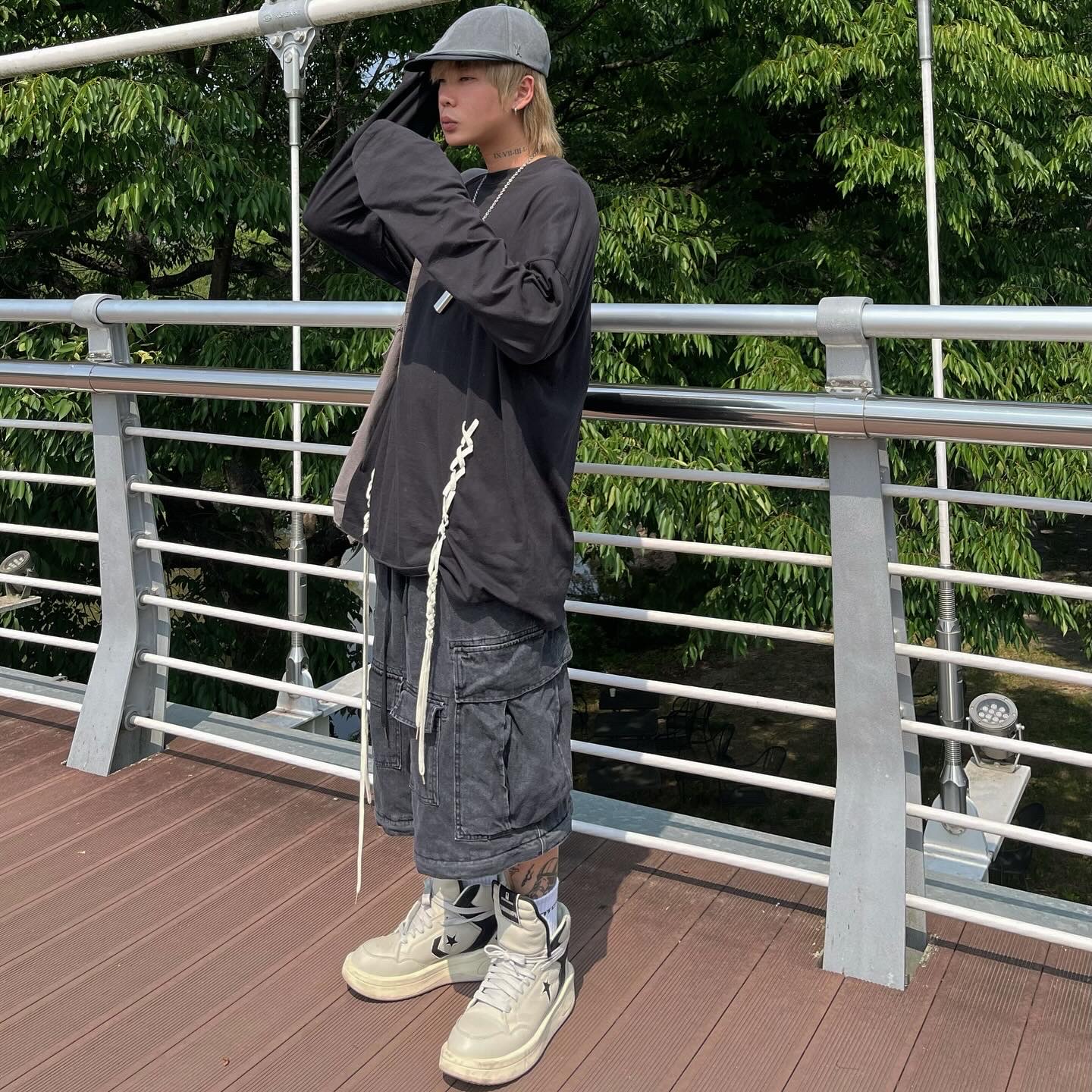 Converse x Drkshdw Turbowpn Pelican 착용 스타일 - 4