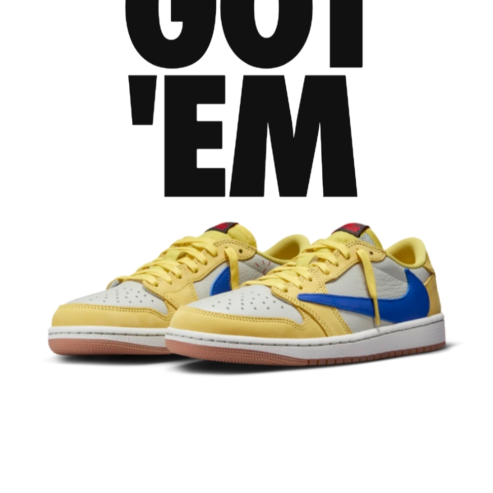 (W) Jordan 1 x Travis Scott Retro Low OG SP Canary 착용 스타일