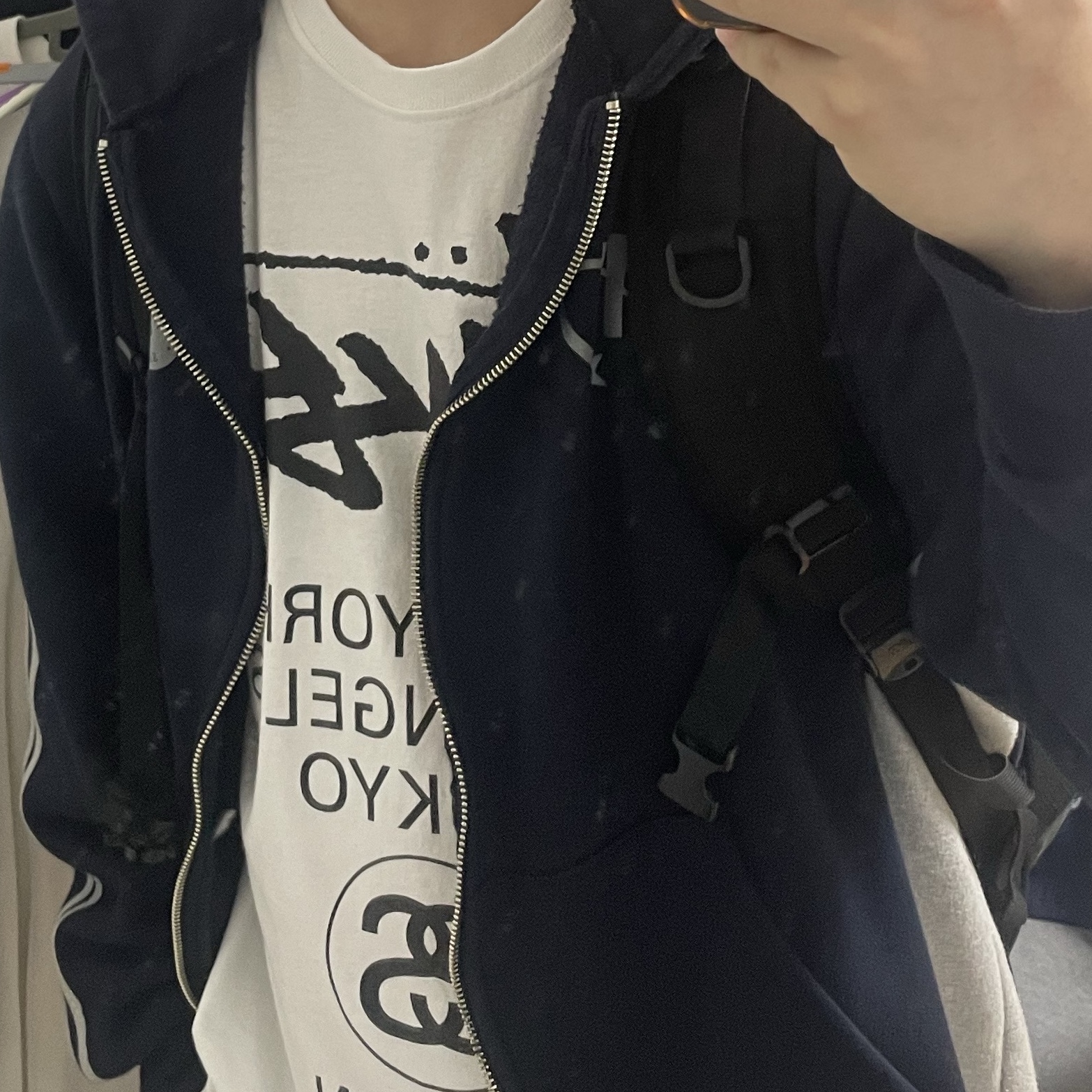 Stussy World Tour T-Shirt White 2023 착용 스타일