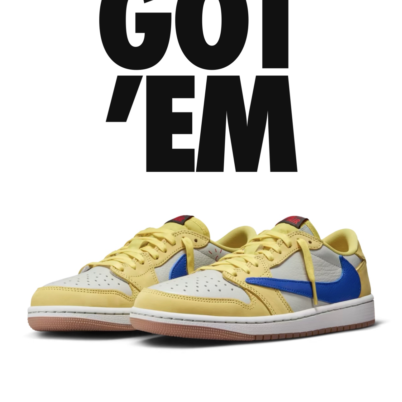 (W) Jordan 1 x Travis Scott Retro Low OG SP Canary 착용 스타일