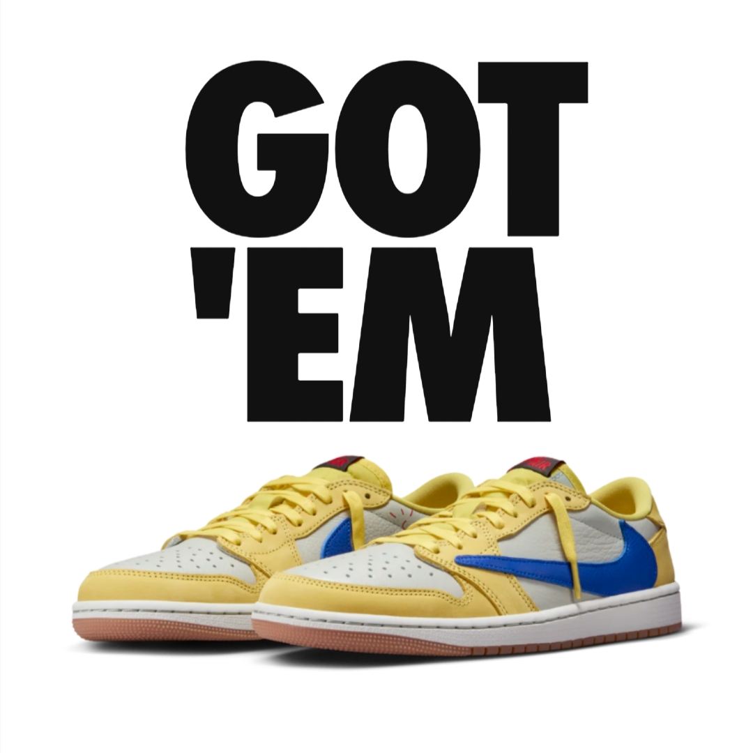 (W) Jordan 1 x Travis Scott Retro Low OG SP Canary 착용 스타일