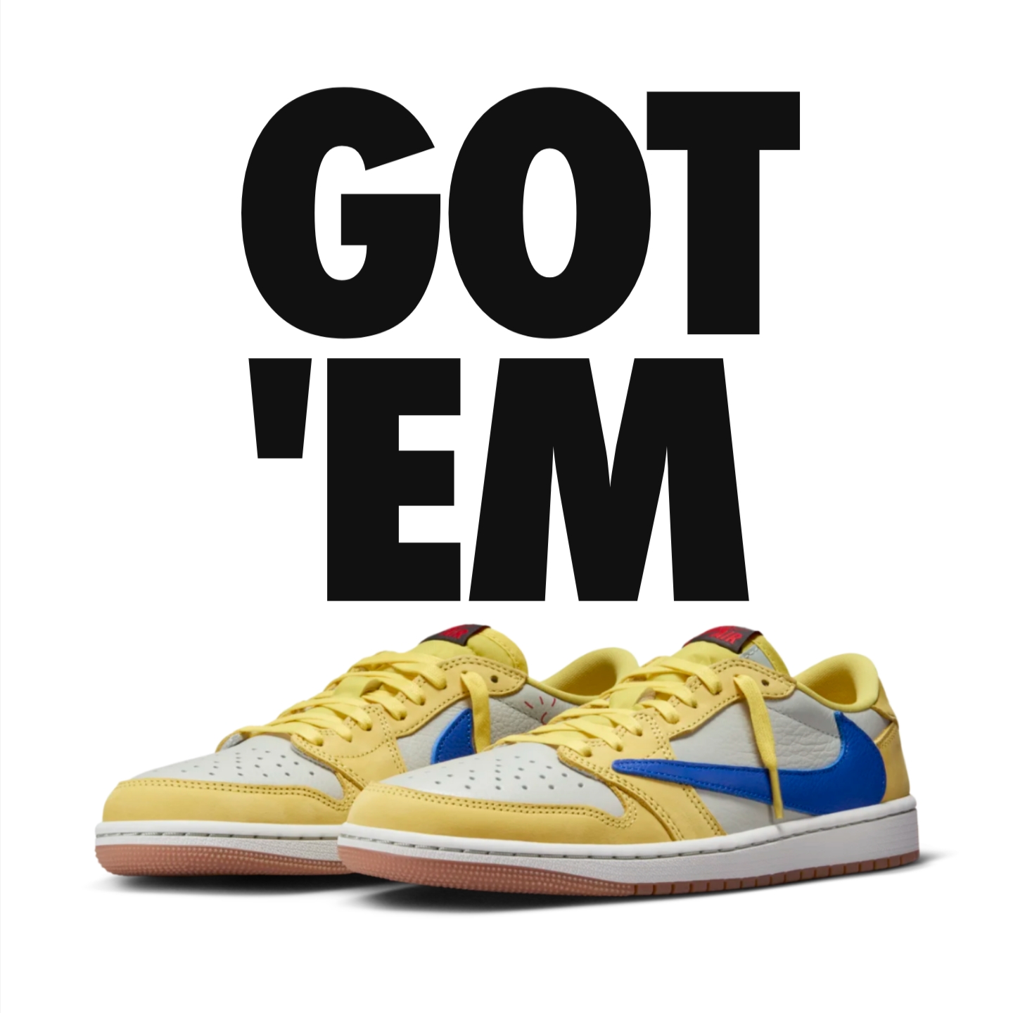 (W) Jordan 1 x Travis Scott Retro Low OG SP Canary 착용 스타일