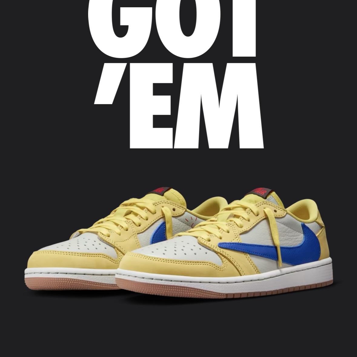 (W) Jordan 1 x Travis Scott Retro Low OG SP Canary 착용 스타일