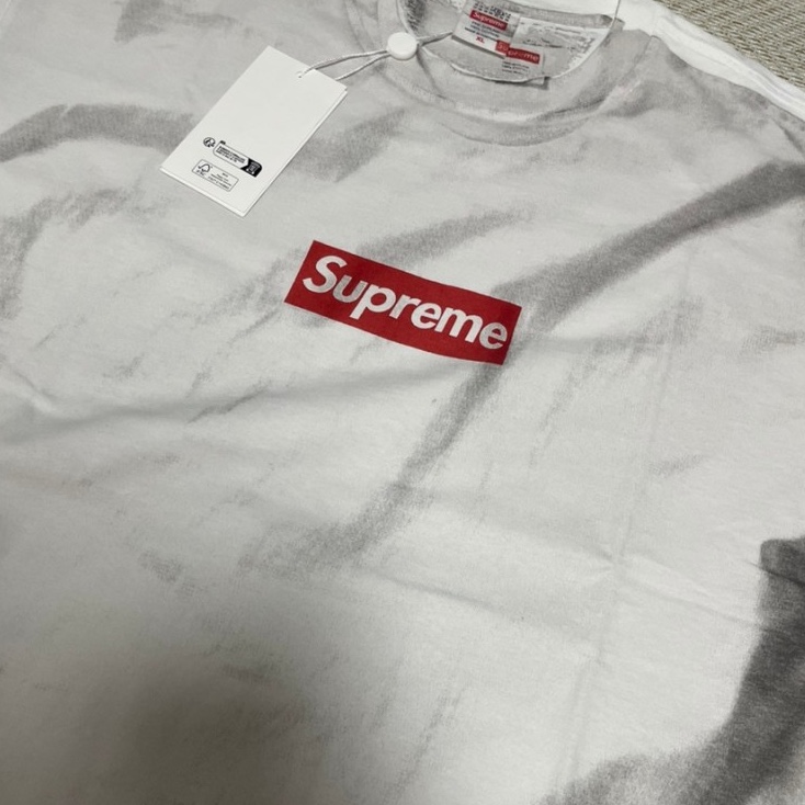 Supreme x MM6 Maison Margiela Box Logo T-Shirt White - 24SS 착용 스타일