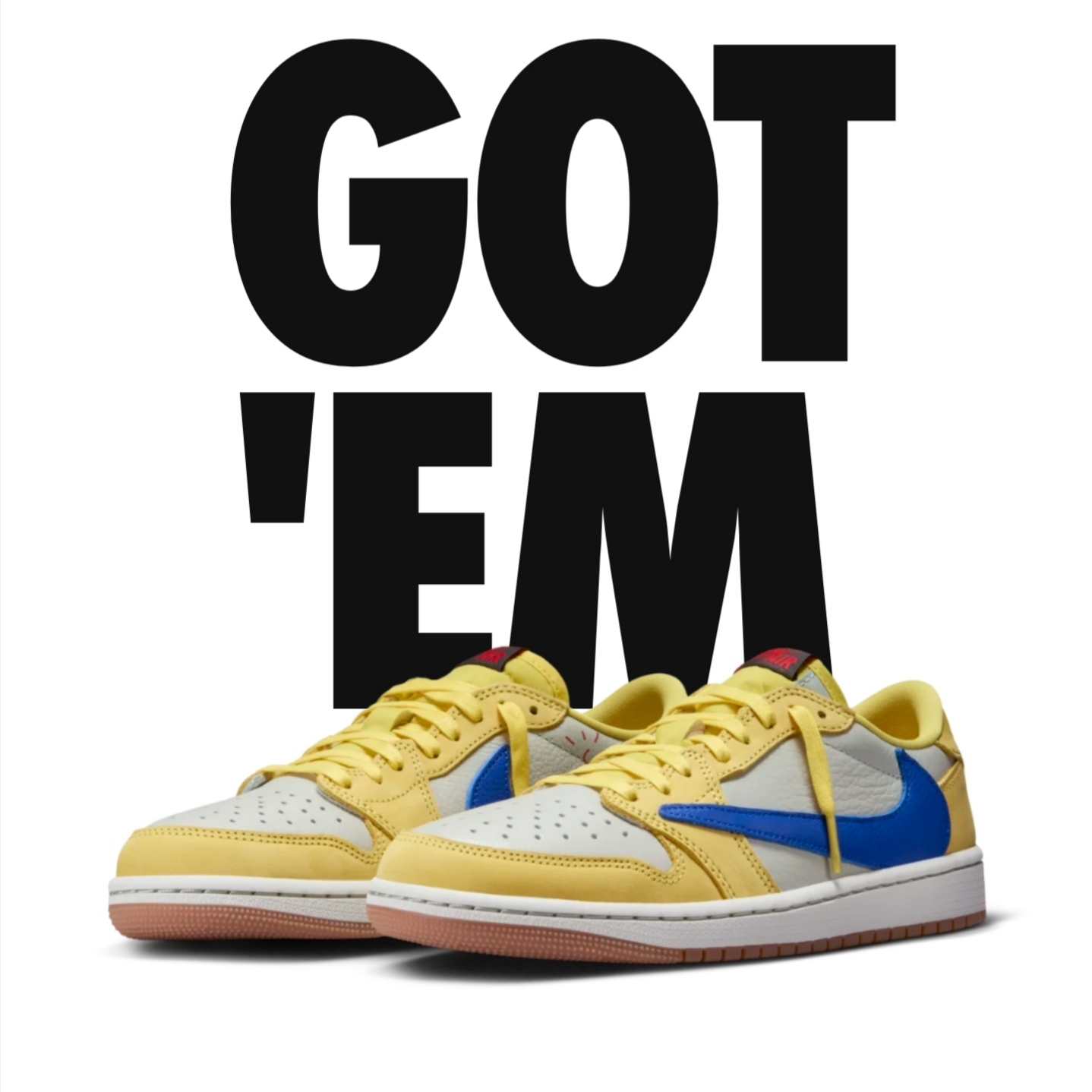 (W) Jordan 1 x Travis Scott Retro Low OG SP Canary 착용 스타일