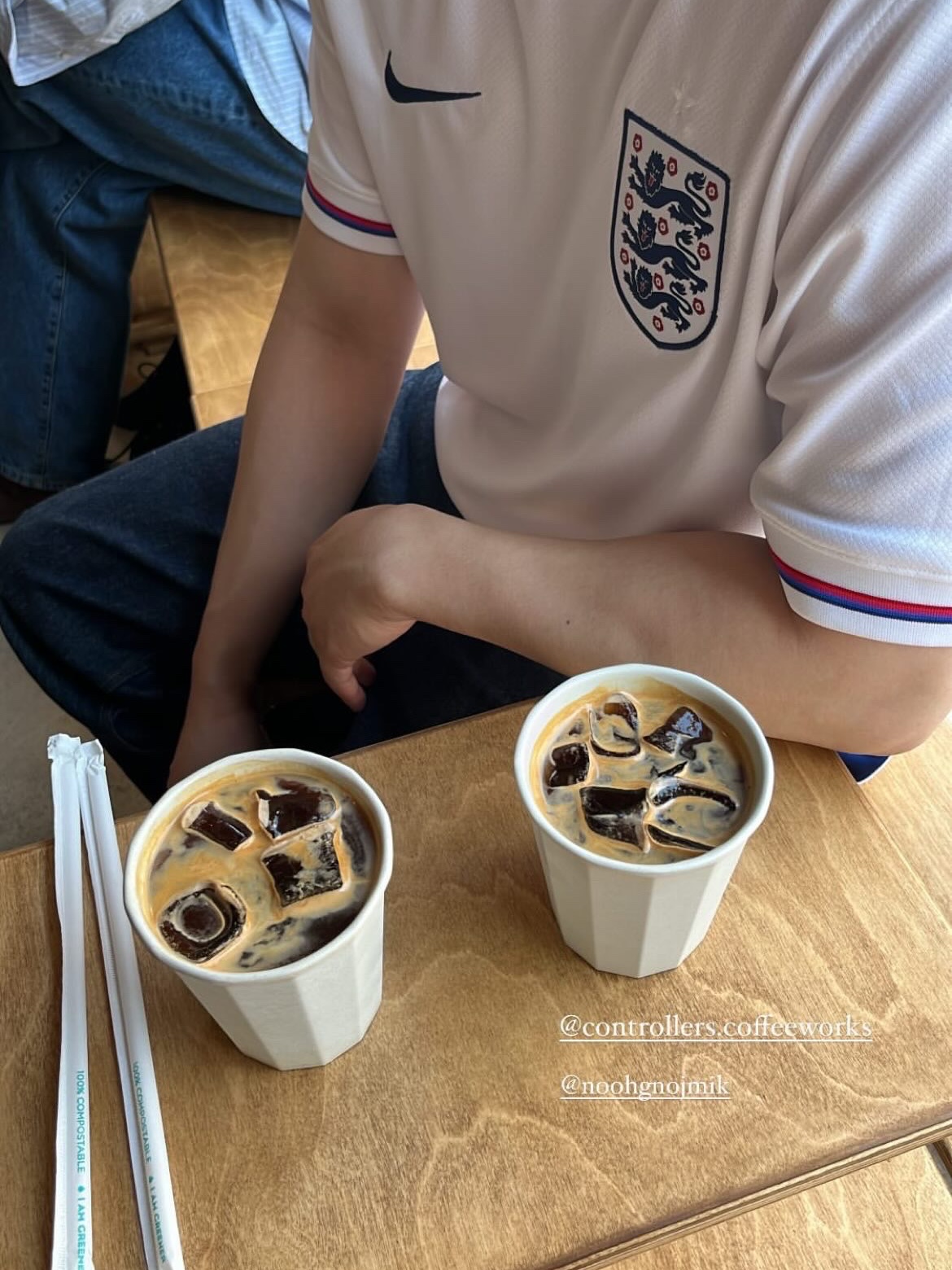 Nike England 2024/25 Dri-Fit Stadium Home Replica Jersey White Blue Void (Non Marking Ver.) 착용 스타일