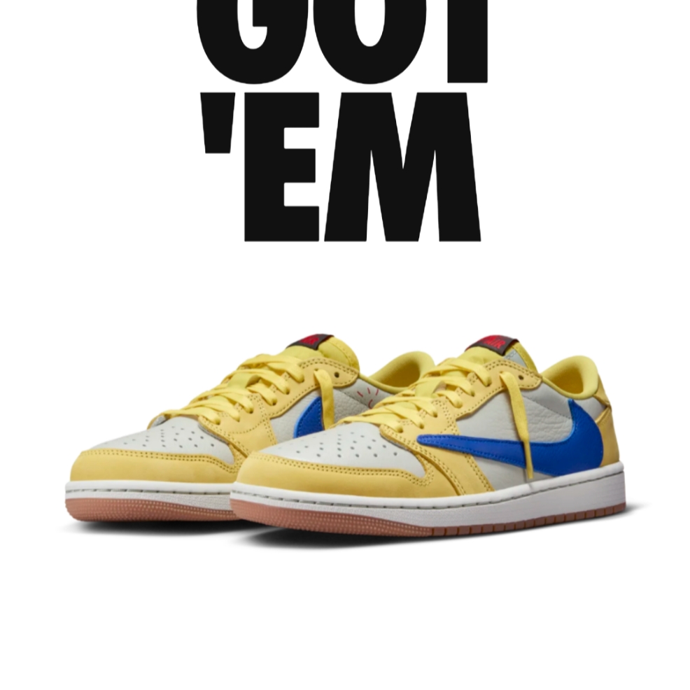(W) Jordan 1 x Travis Scott Retro Low OG SP Canary 착용 스타일