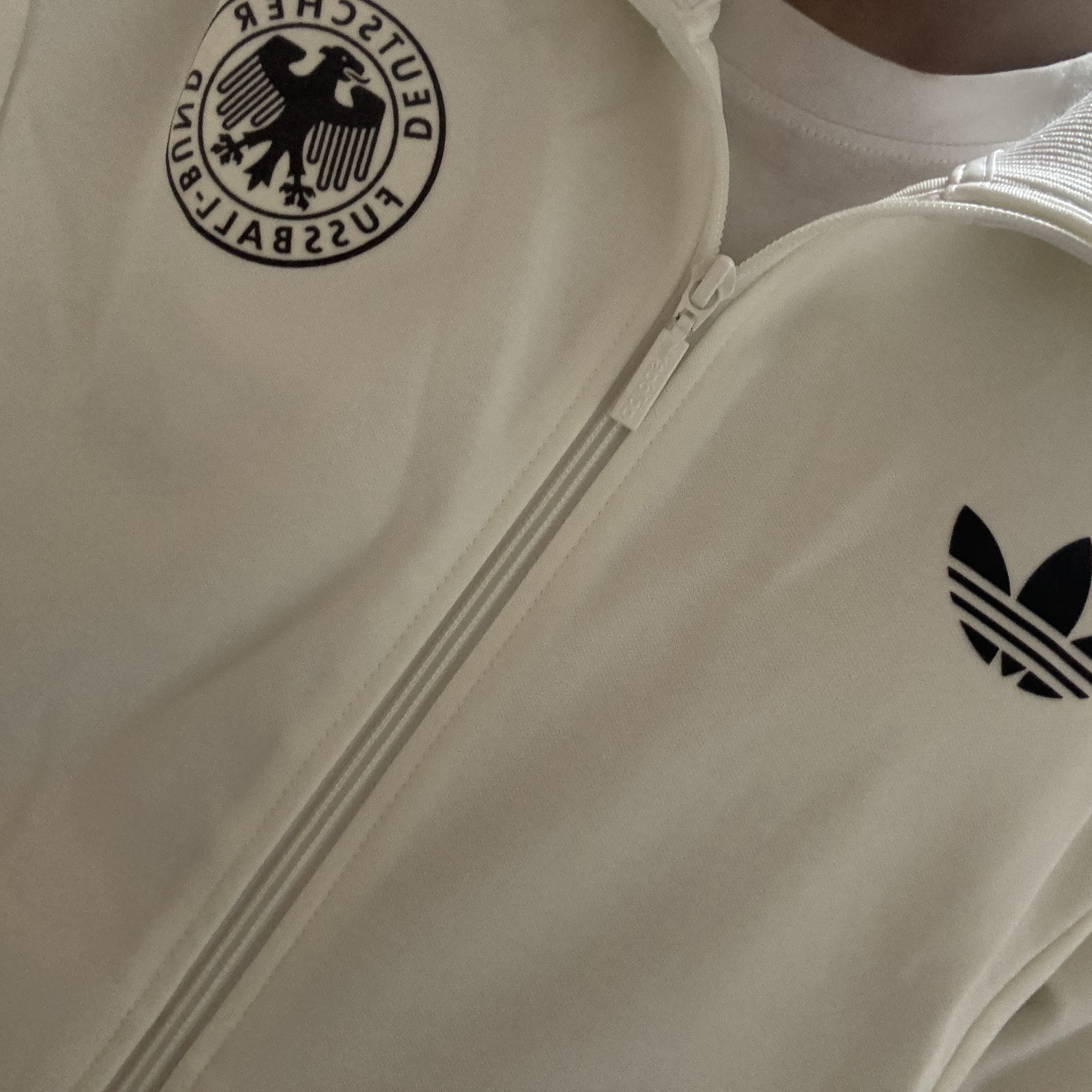 Adidas German Beckenbauer Track Top Off White - KR Sizing 착용 스타일 - 2