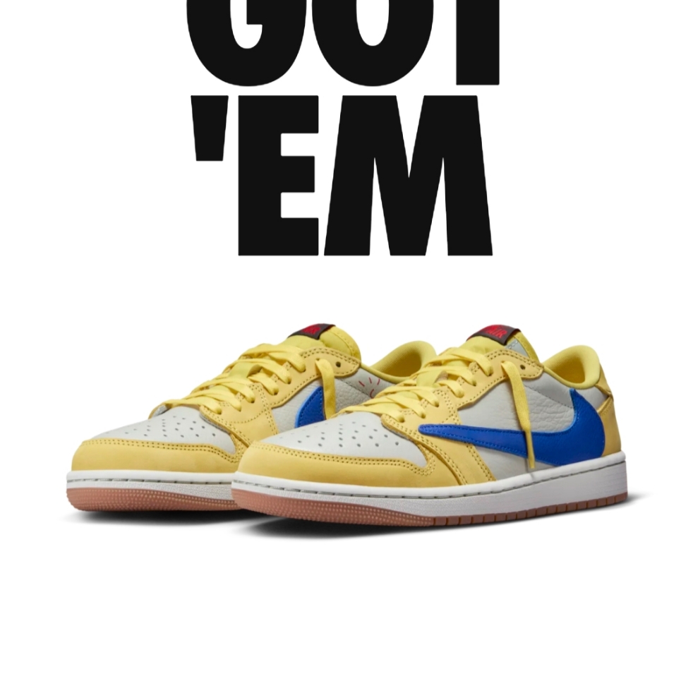 (W) Jordan 1 x Travis Scott Retro Low OG SP Canary 착용 스타일